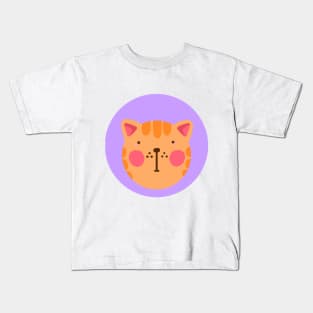 cute silly drawn kitty cat design Kids T-Shirt